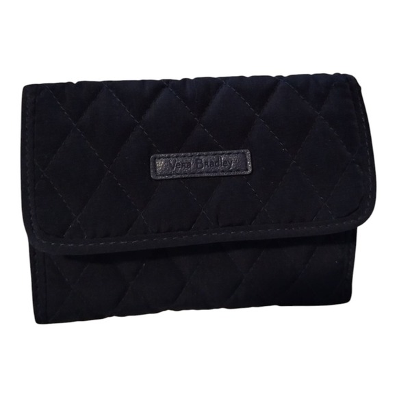 Vera Bradley Handbags - Vera Bradley Moonless Navy‎ Quilted Women's Compact Tri-Fold Wallet